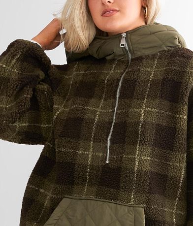 BKE Sherpa Hooded Half Zip Pullover misc detail 1 view