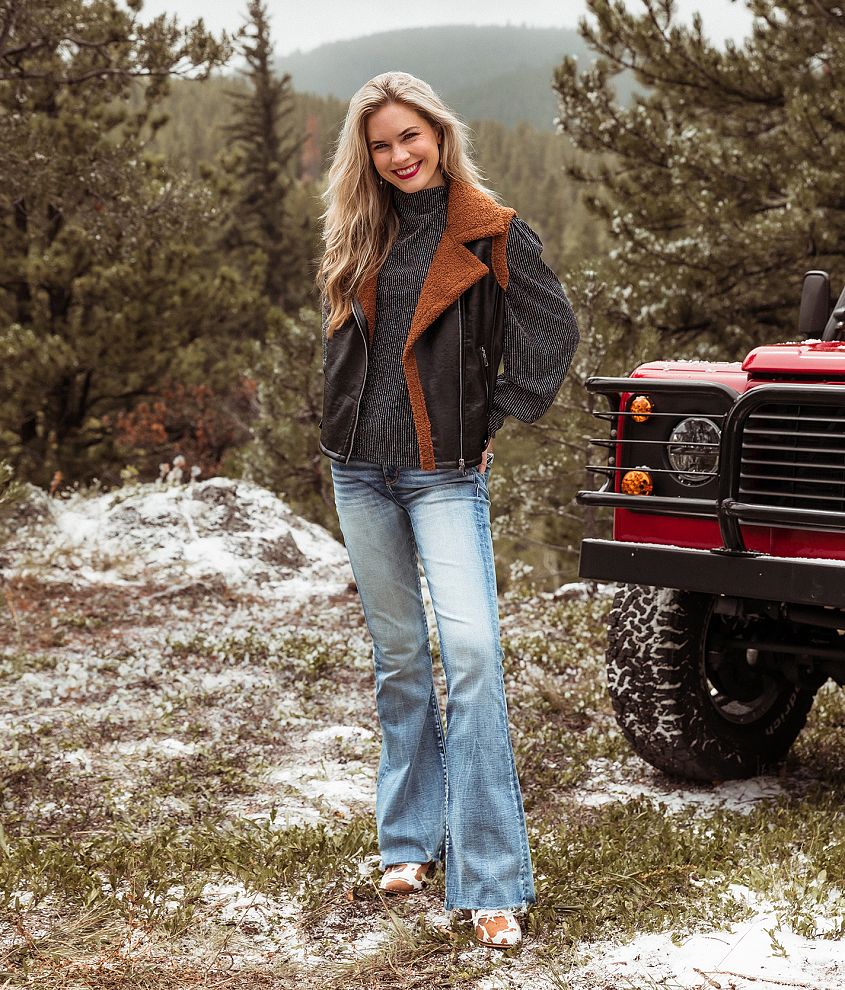 Faux Leather Asymmetrical Vest