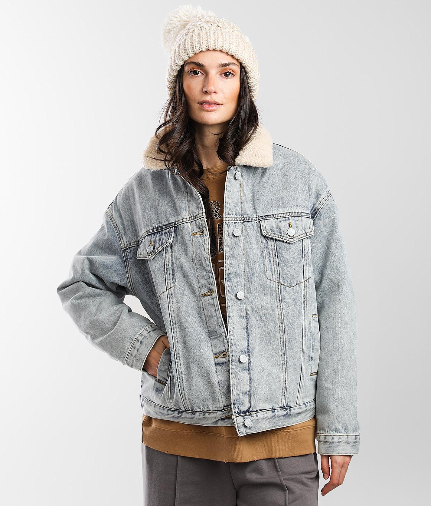 jean jacket sherpa womens