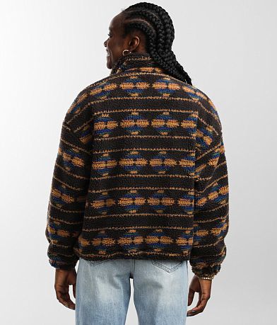BKE Quarter Zip Sherpa Pullover BACK