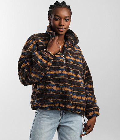 BKE Quarter Zip Sherpa Pullover FULL_RIGHT_SIDE