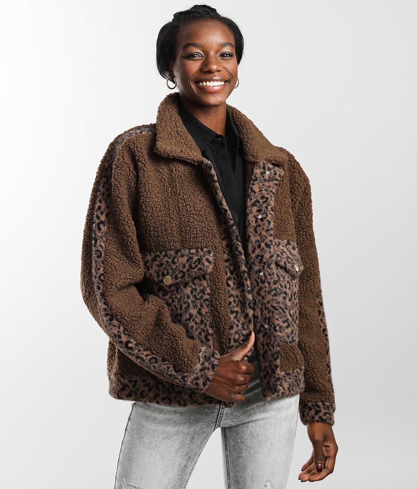 Leopard print jacket womens best sale