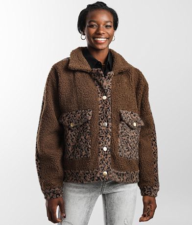 Vigoss Animal Print Sherpa Jacket FULL_RIGHT_SIDE