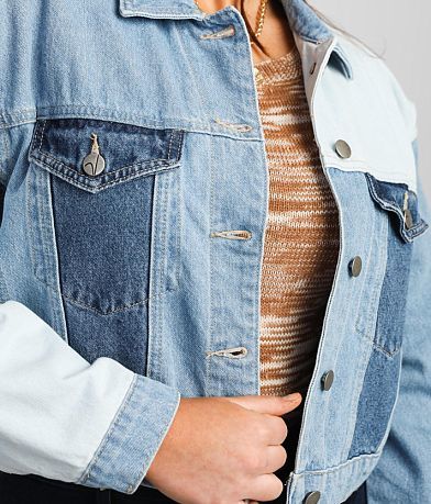 Vigoss Pieced Denim Jacket MISC_DETAIL_1