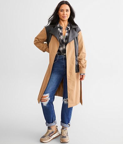 Vigoss Pieced Trench Coat front view