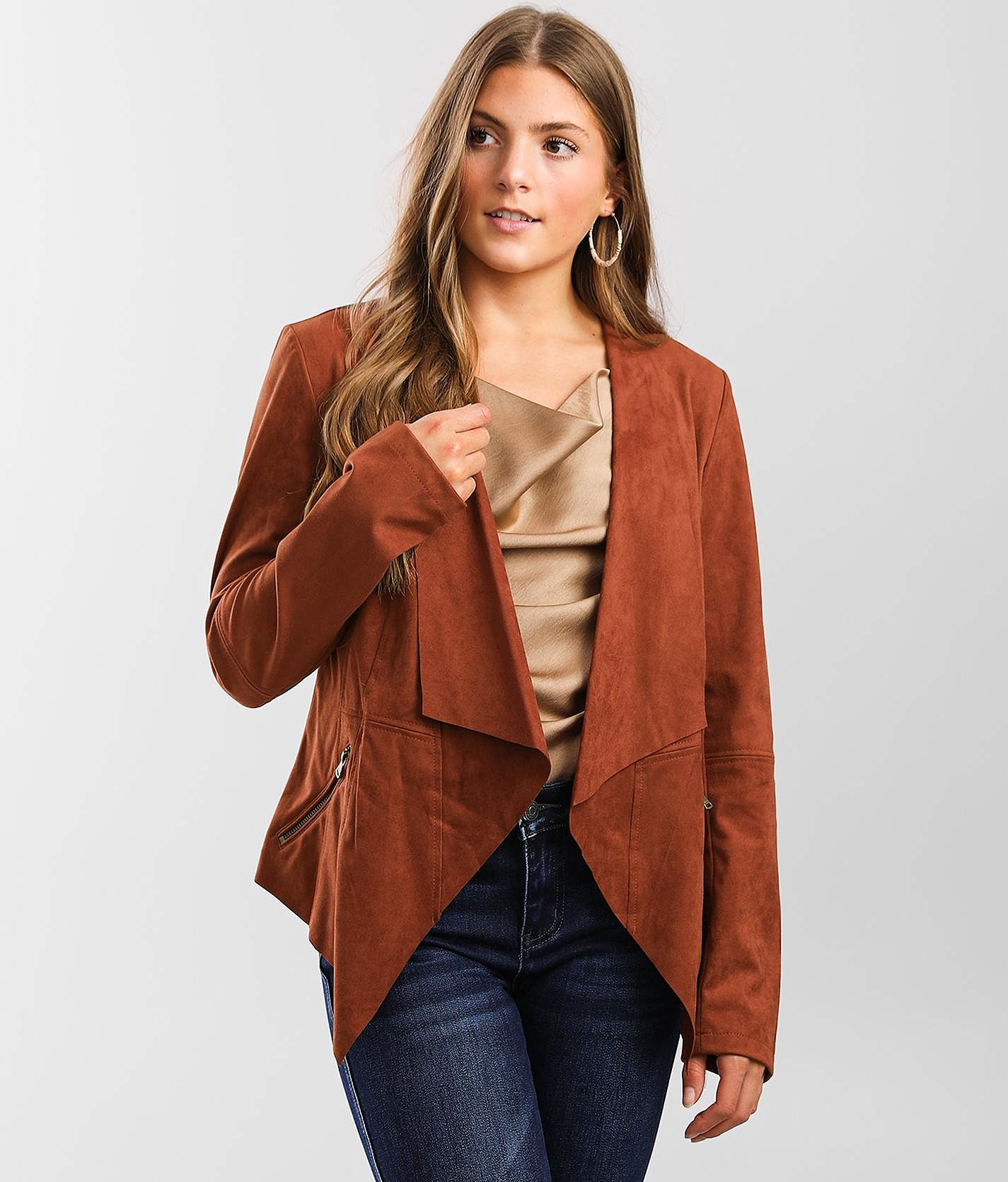 Vigoss faux sale suede moto jacket