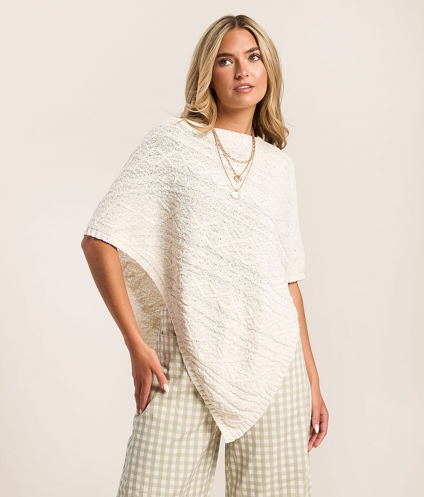 Cable Stitch Sweater Poncho