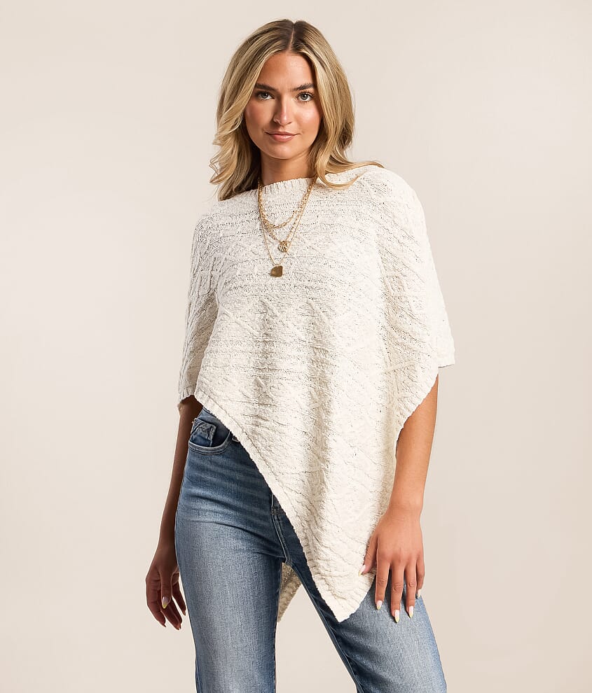 Cable Stitch Sweater Poncho