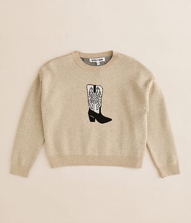 Vigoss Girls - Western Boot Sweater front view