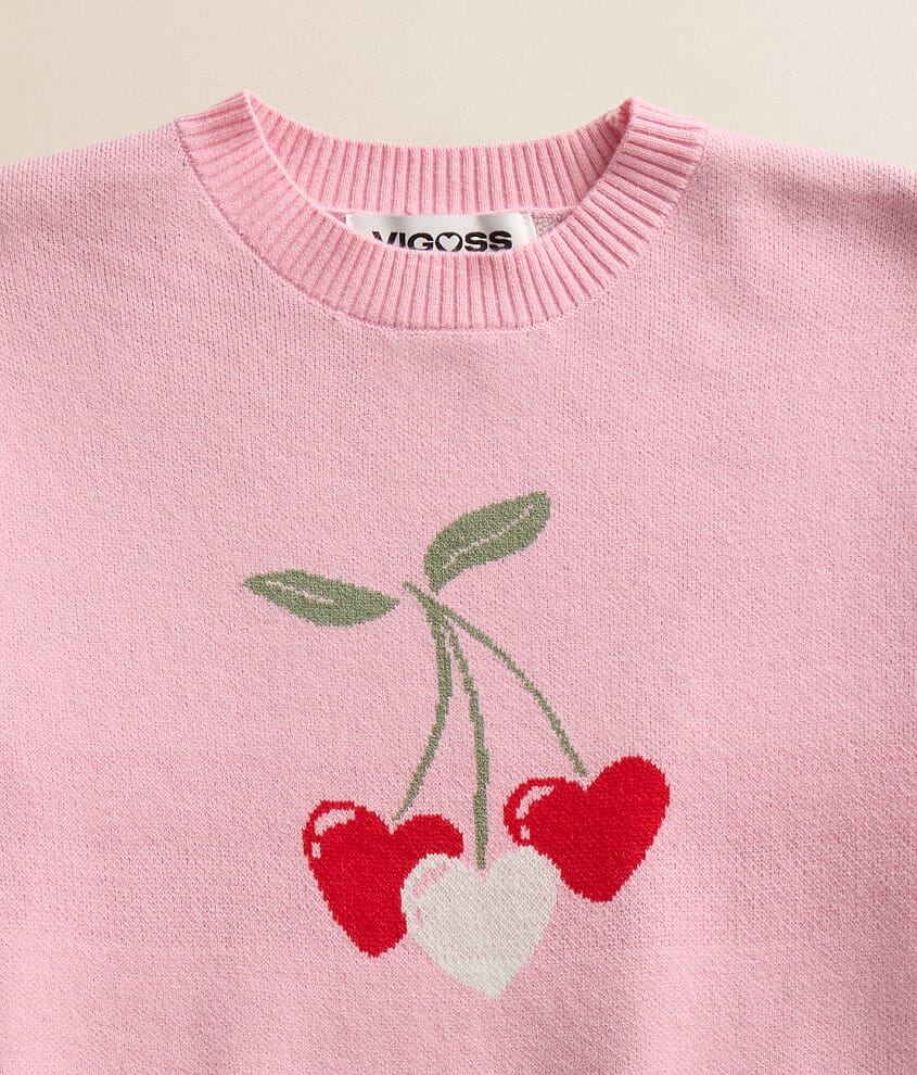 Girls - Cherry Heart Sweater