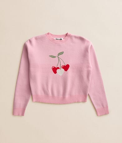 Girls - Cherry Heart Sweater