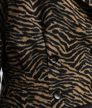 A. Peach Brushed Zebra Print Jacket MISC_DETAIL_1