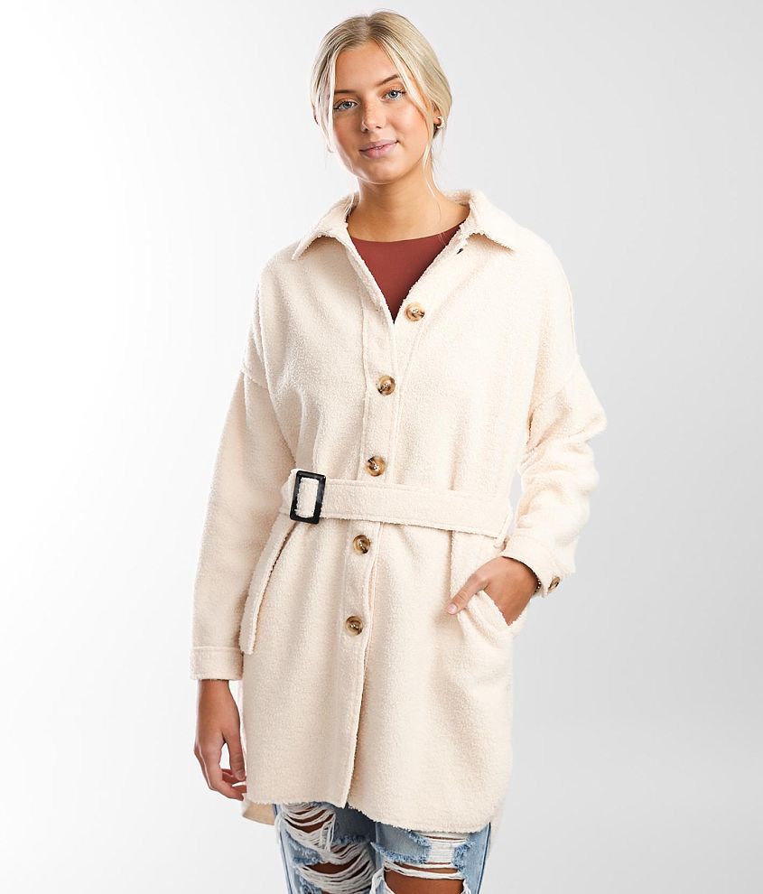 A. Peach Women s Sherpa Fleece Jacket