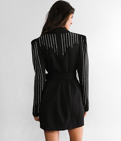 Sterling &amp; Stitch Rhinestone Blazer Dress BACK