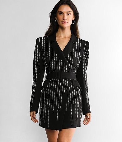 Sterling &amp; Stitch Rhinestone Blazer Dress FULL_RIGHT_SIDE