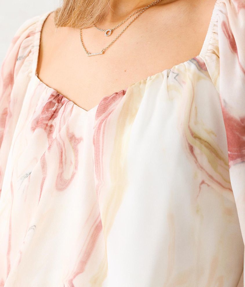 Marbled Chiffon Top