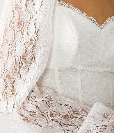 A. Peach Lace Corset Cropped Top MISC_DETAIL_1
