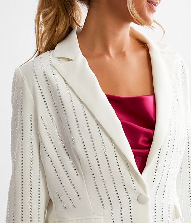 A. Peach Oversized Rhinestone Blazer misc detail 1 view