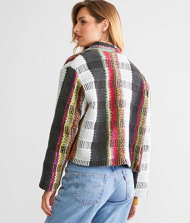 A. Peach Tweed Jacket back view