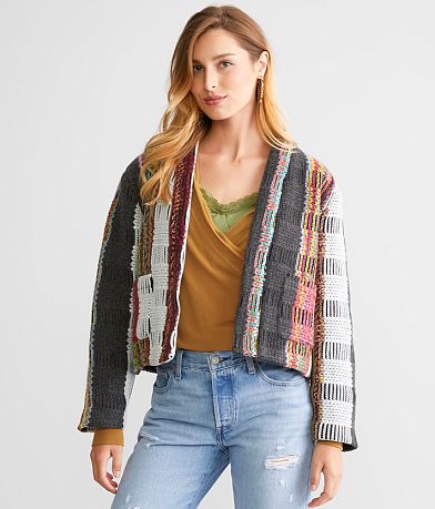 A. Peach Tweed Jacket full right side view