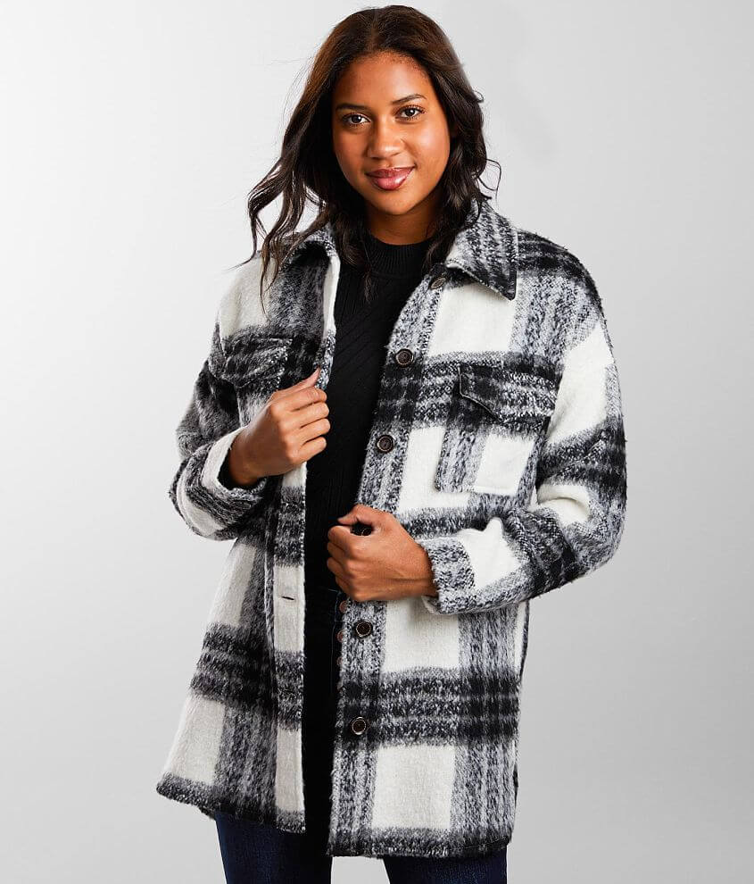 Black and white hotsell plaid jacket