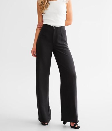 A. Peach Woven Trouser Pant FULL_LEFT_SIDE