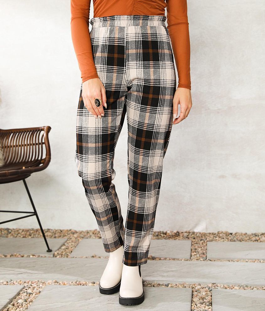 Willow &#38; Root Plaid Paperbag Pant front view