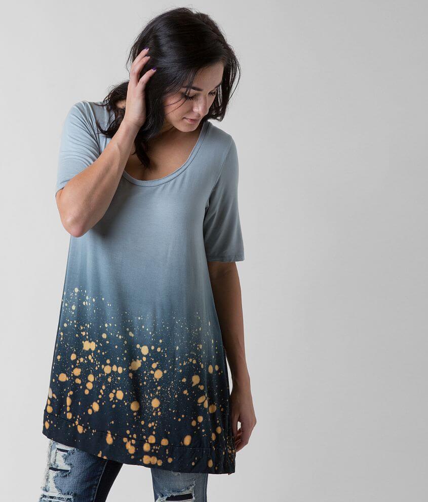 Gilded Intent Dip Dye Tunic Top front view