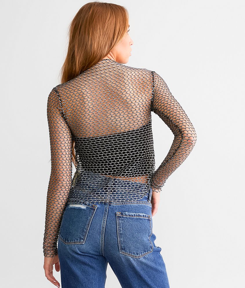 Metallic Netted Top