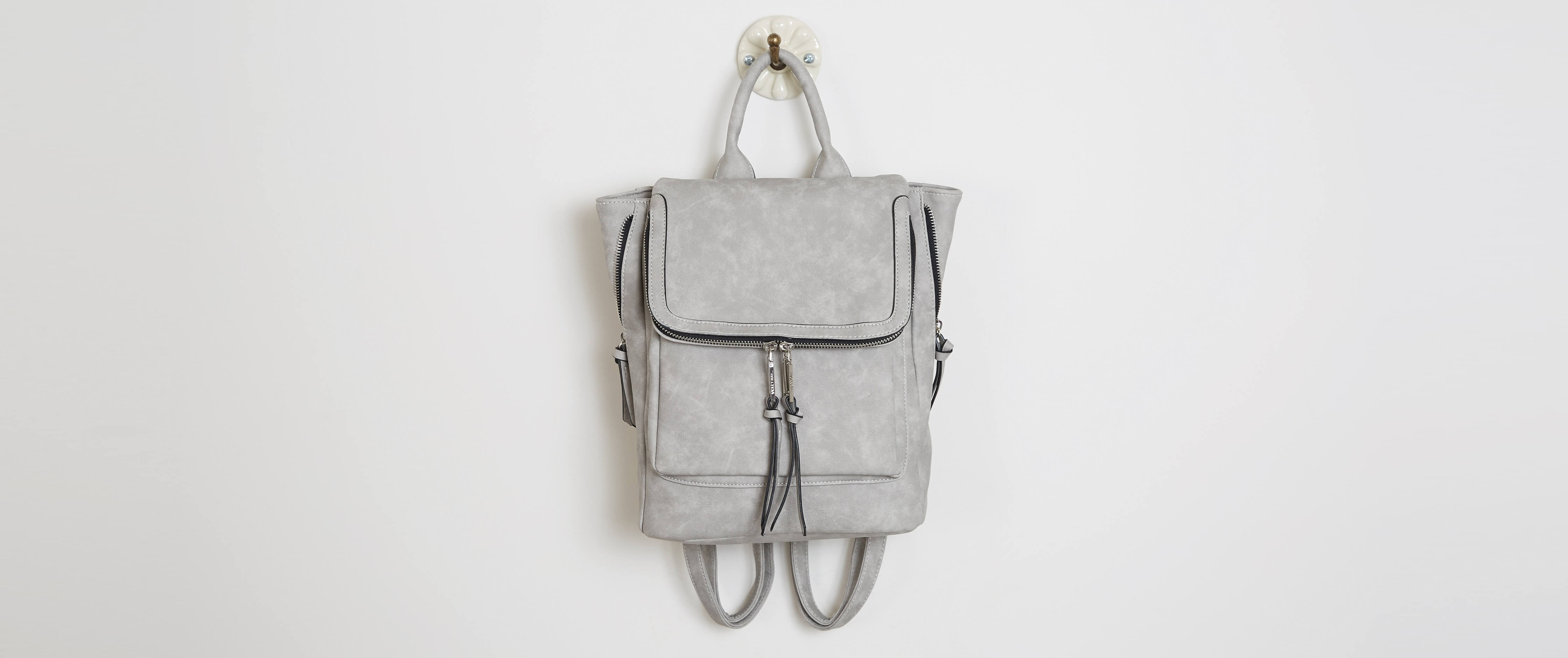 Violet Ray Distressed Backpack Women's Accessories in Grey Silver