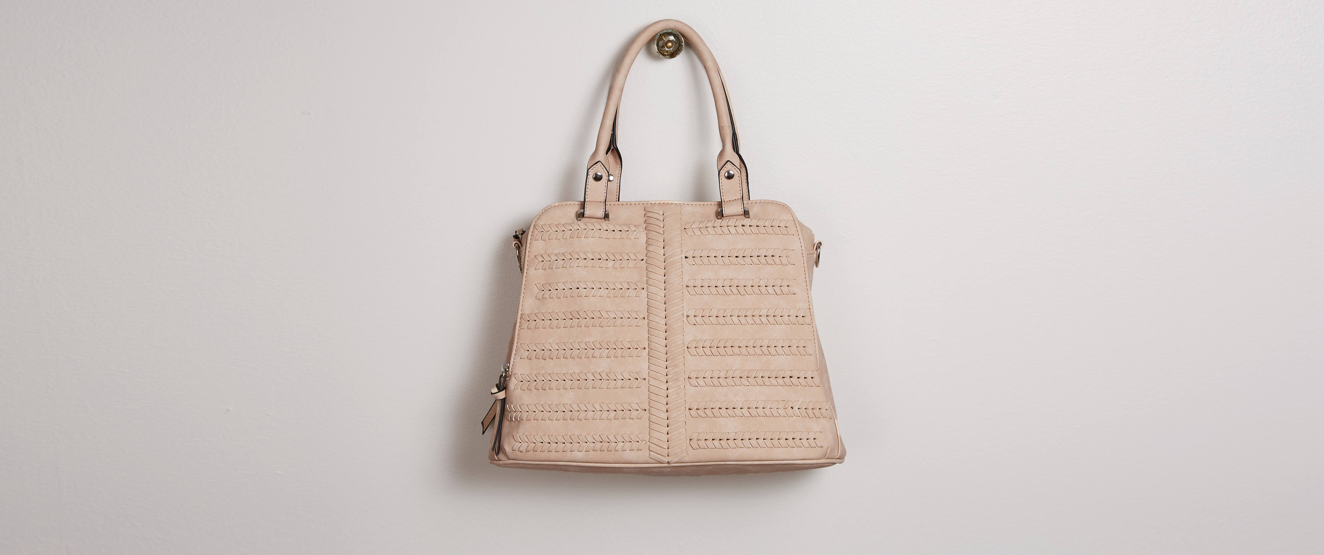 Violet Ray Logan Purse Women's Bags Wallets in Beige Buckle