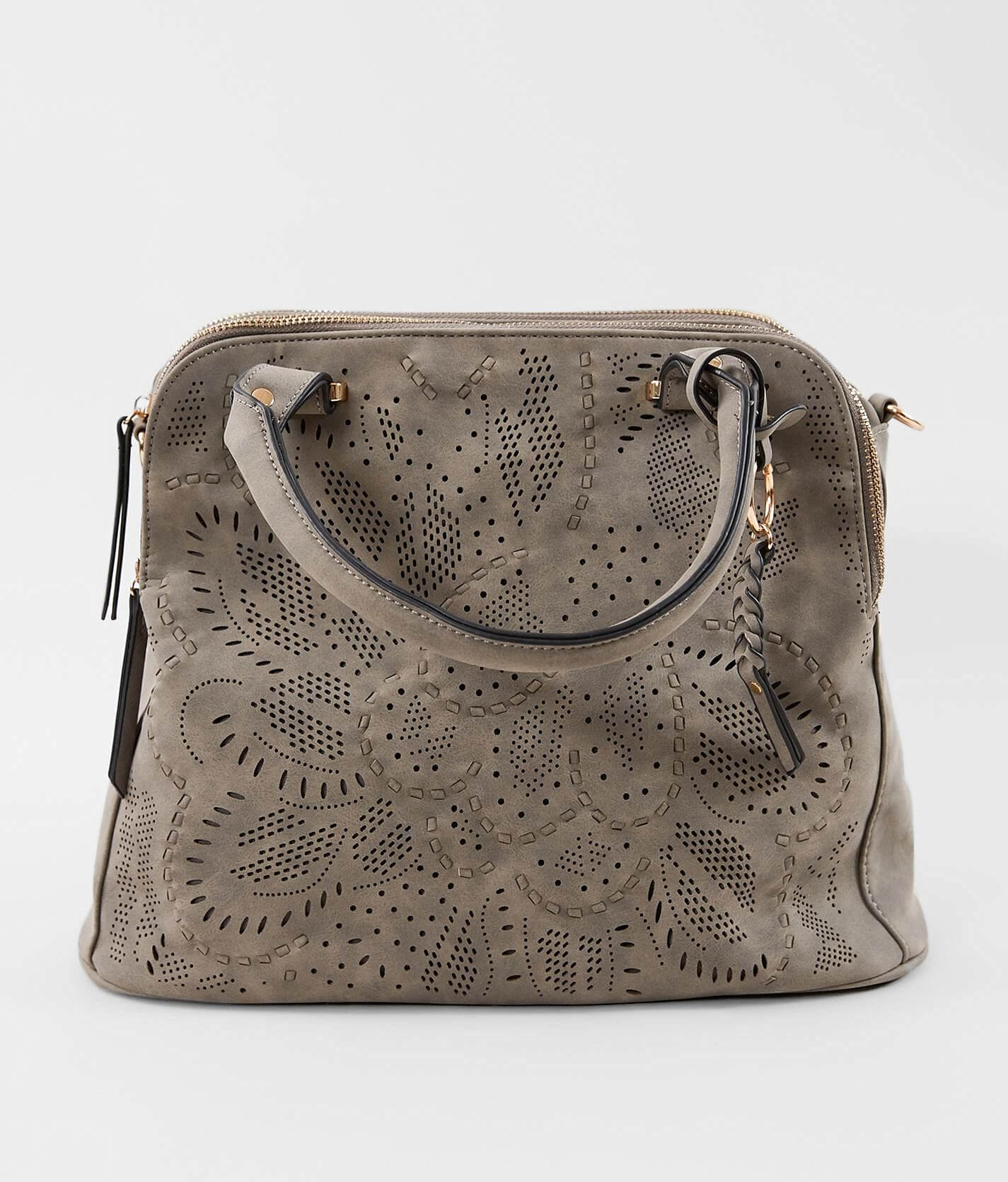 Violet Ray Perforated Satchel Crossbody Purse Women's Bags