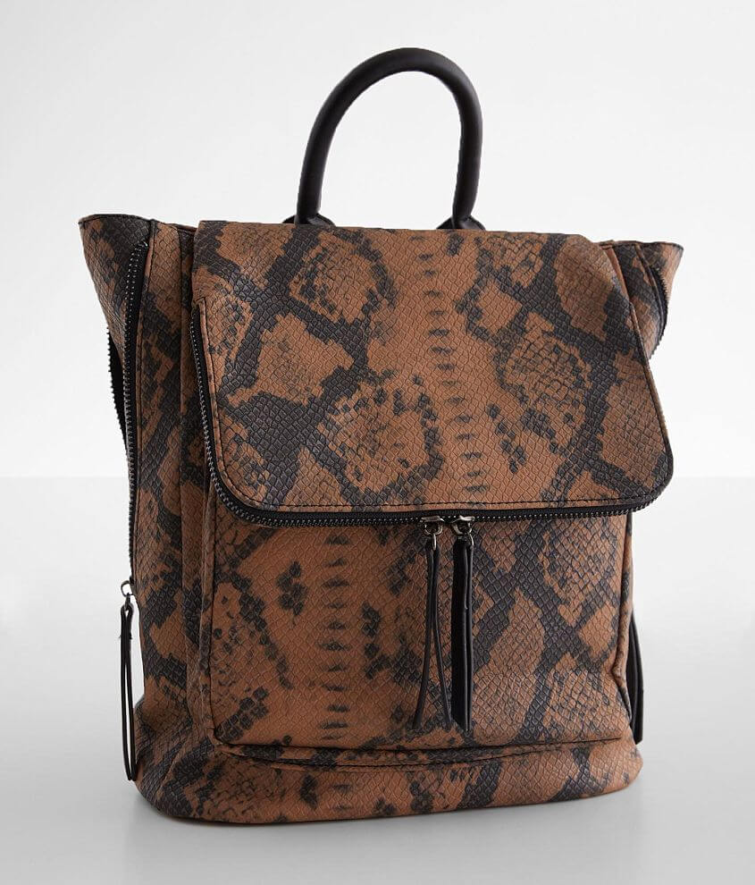 Violet Ray Kendall Snake Print Backpack front view