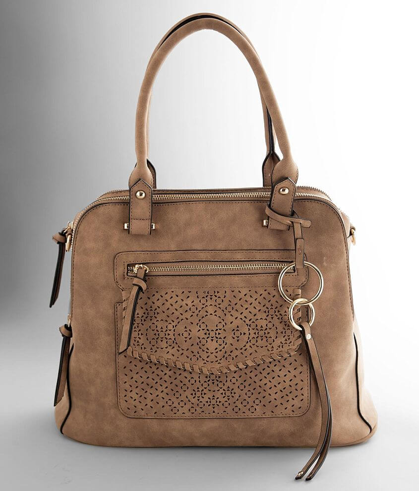 Violet Ray Logan Satchel Purse Women s Bags in Tan Buckle