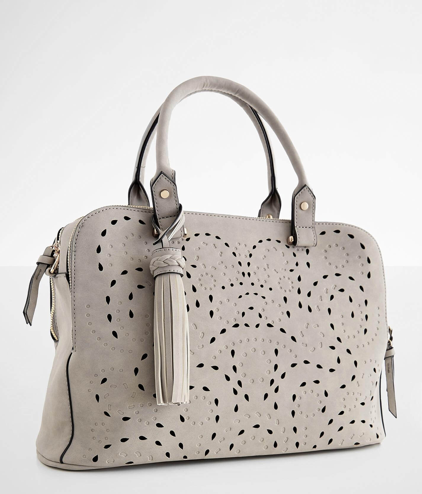 grey satchel purse