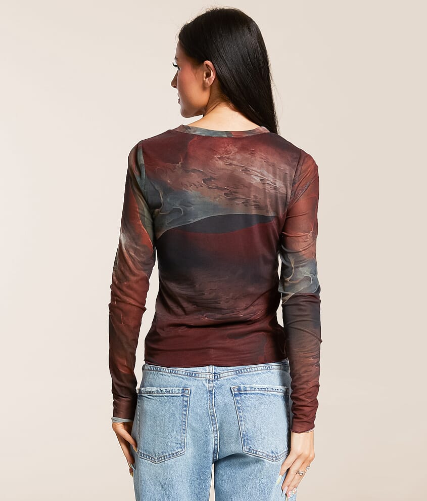 Printed Mesh Top - thumbnail 3