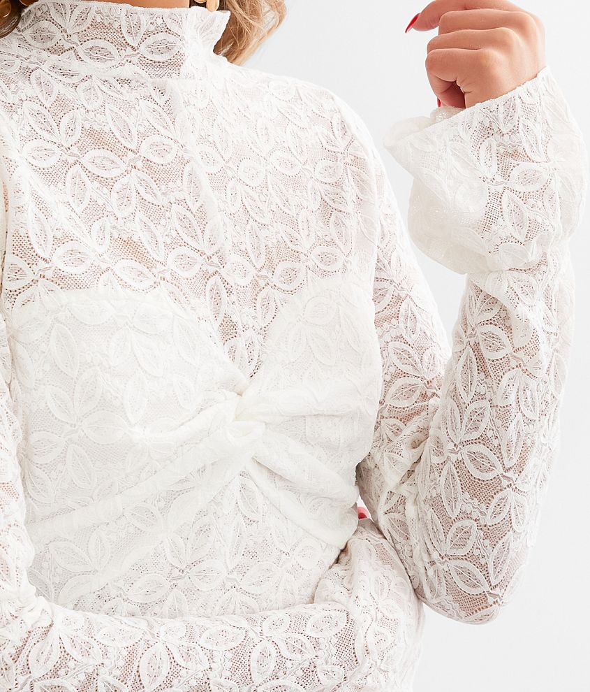 Twisted Lace Cropped Top