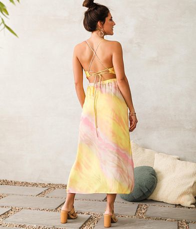 Willow &amp; Root Tie-Dye Midi Dress back view