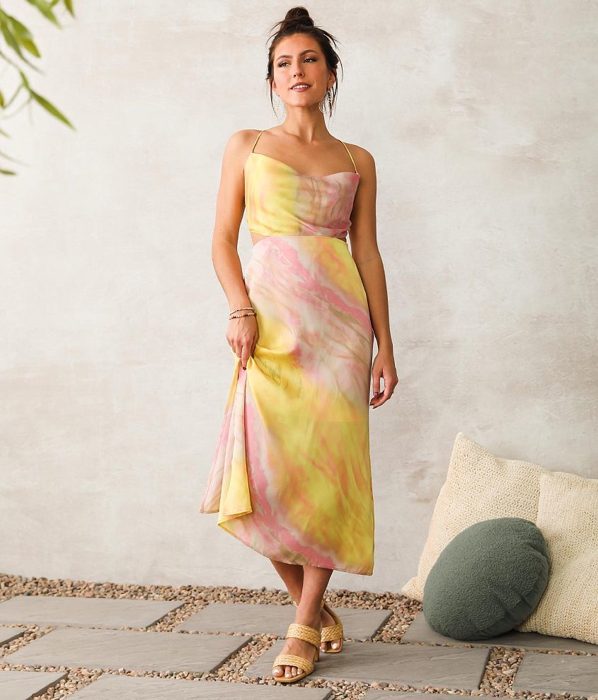 Willow &#38; Root Tie-Dye Midi Dress front view