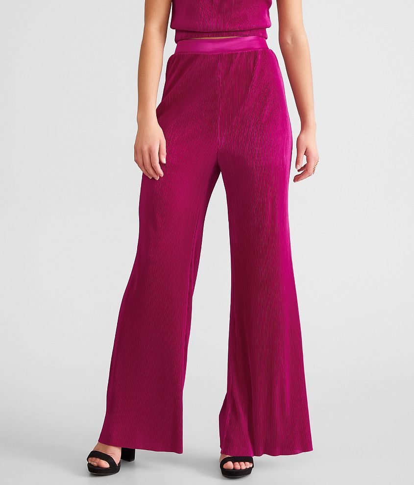 red by BKE Wide Leg Pleated Pant front view