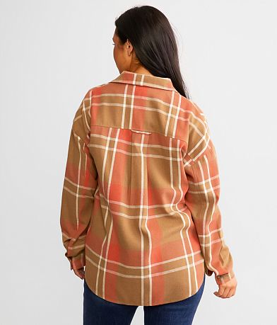 BKE Plaid Boyfriend Flannel Shirt BACK
