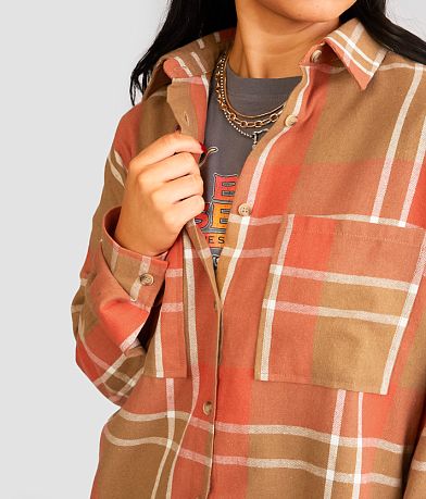BKE Plaid Boyfriend Flannel Shirt MISC_DETAIL_1