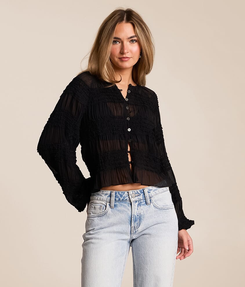 Textured Chiffon Top