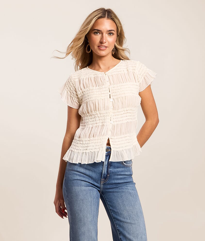 Willow & Root Ruffle Top - Women's Shirts & Blouses in Ivory | Buckle