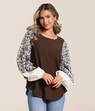 Daytrip Textured Knit Top front view