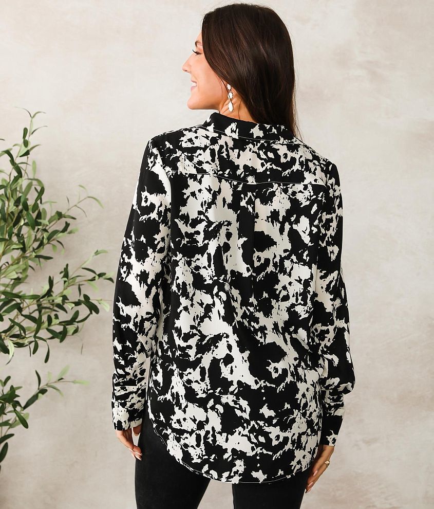 Cow Print Blouse