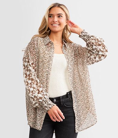 Acoa Floral Woven Blouse front view