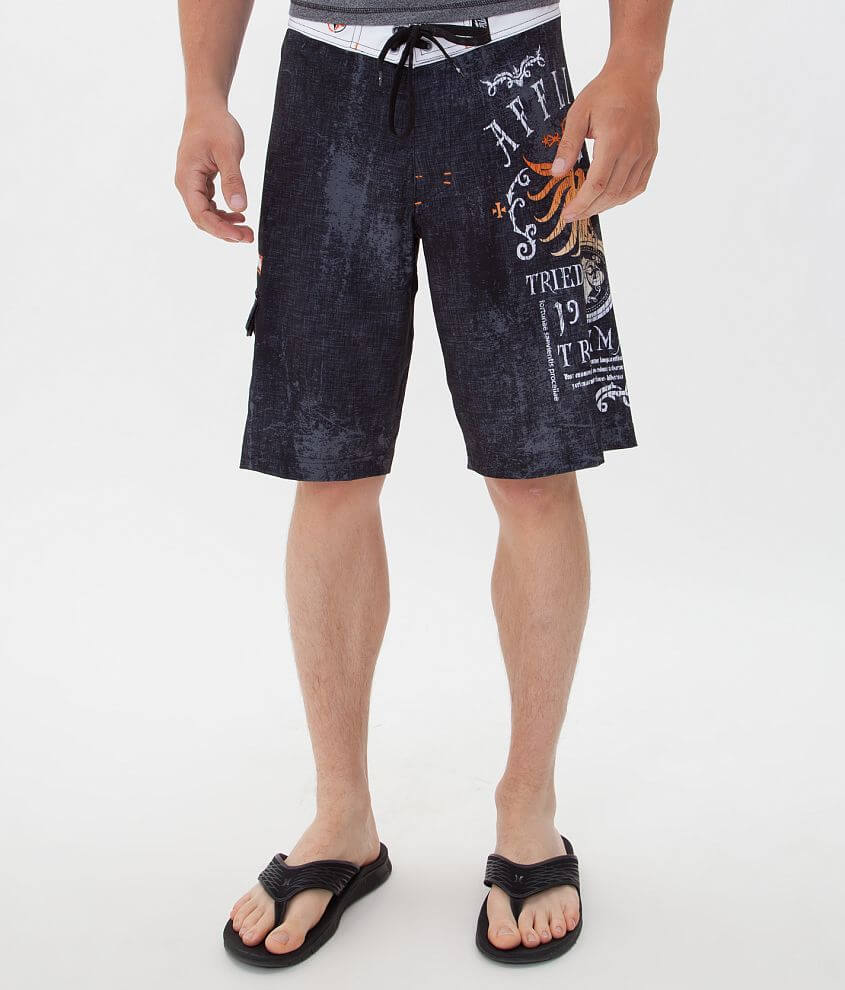 Affliction Black Premium Tried Truth Boardshort front view