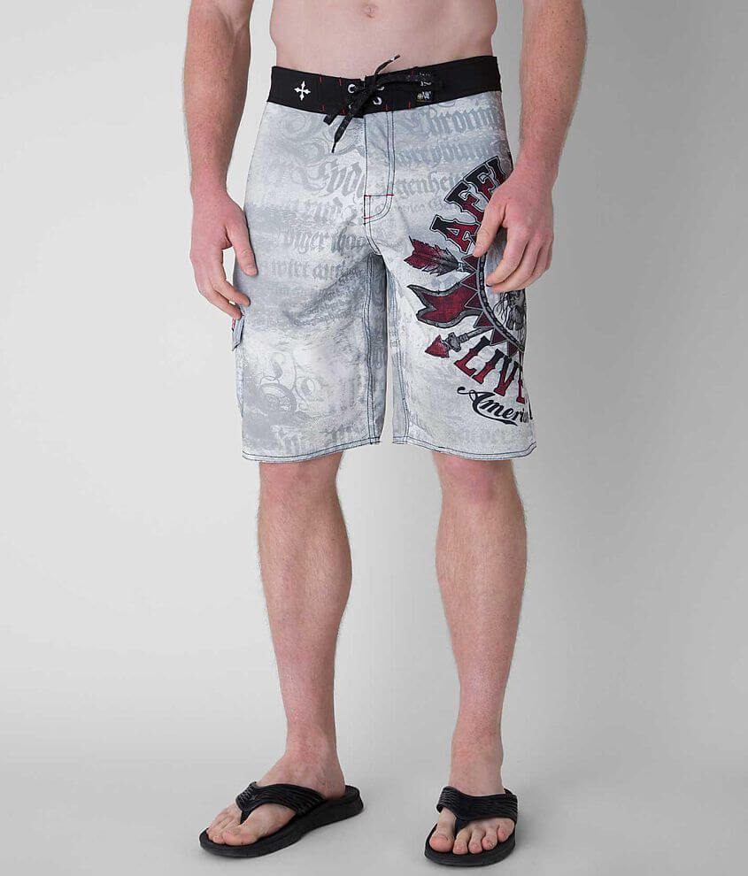 Affliction American Customs Stampede Boardshort front view