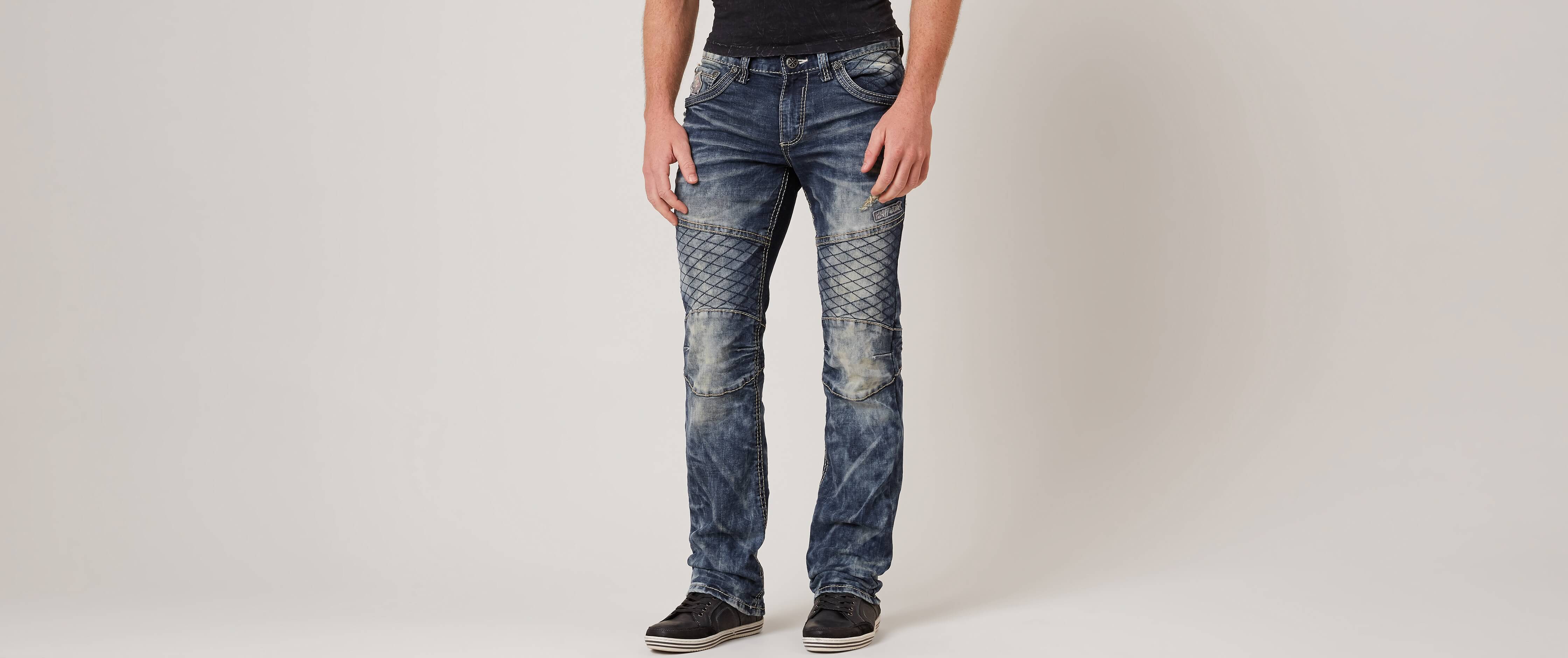 Affliction Black Premium Ace Rising Moto Jean Men's Jeans in